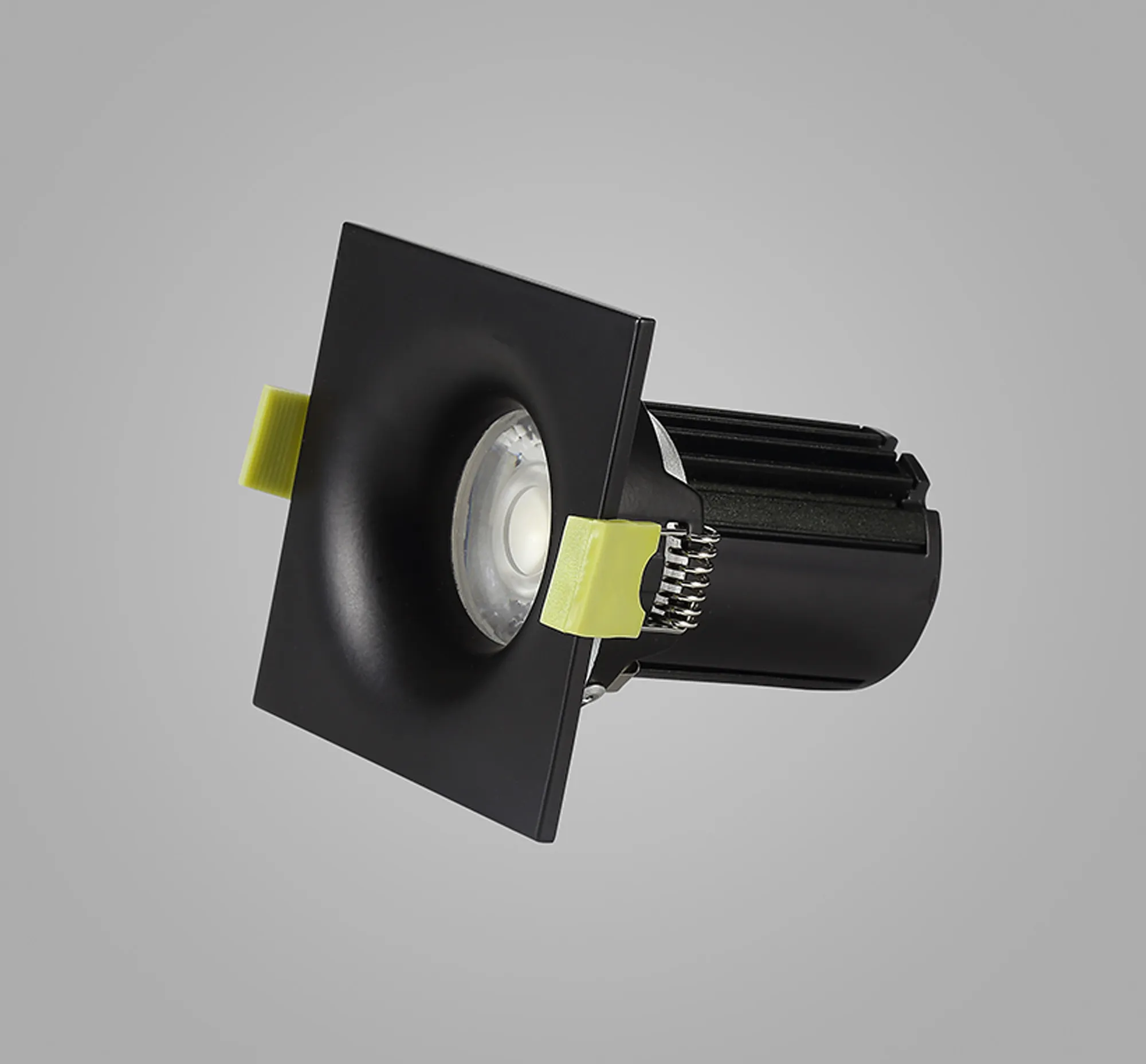 Bruve 12 Tridonic powered 12W 3000K 1200lm 36° LED Engine,300mA , CRI>90 LED Engine Matt Black Fixed Square Recessed Downlight, Inner Glass cover, IP65 DM202500  Dlux Bruve SQ 12 IP65